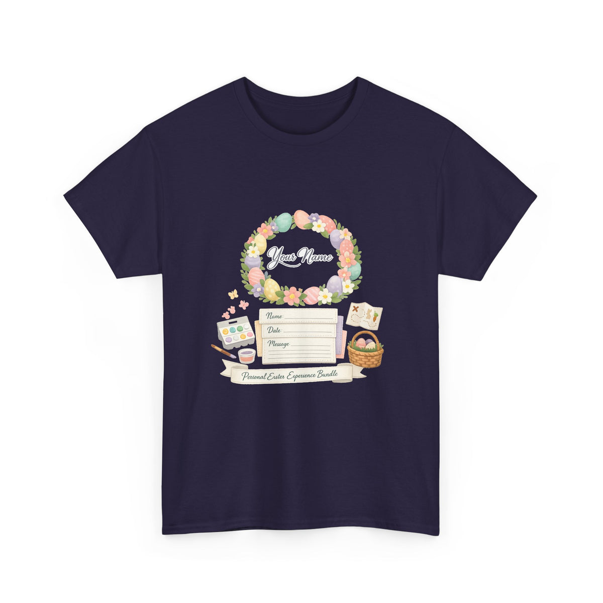 Easter Sunday Shirt for Women — Pastel Bunny Floral Design