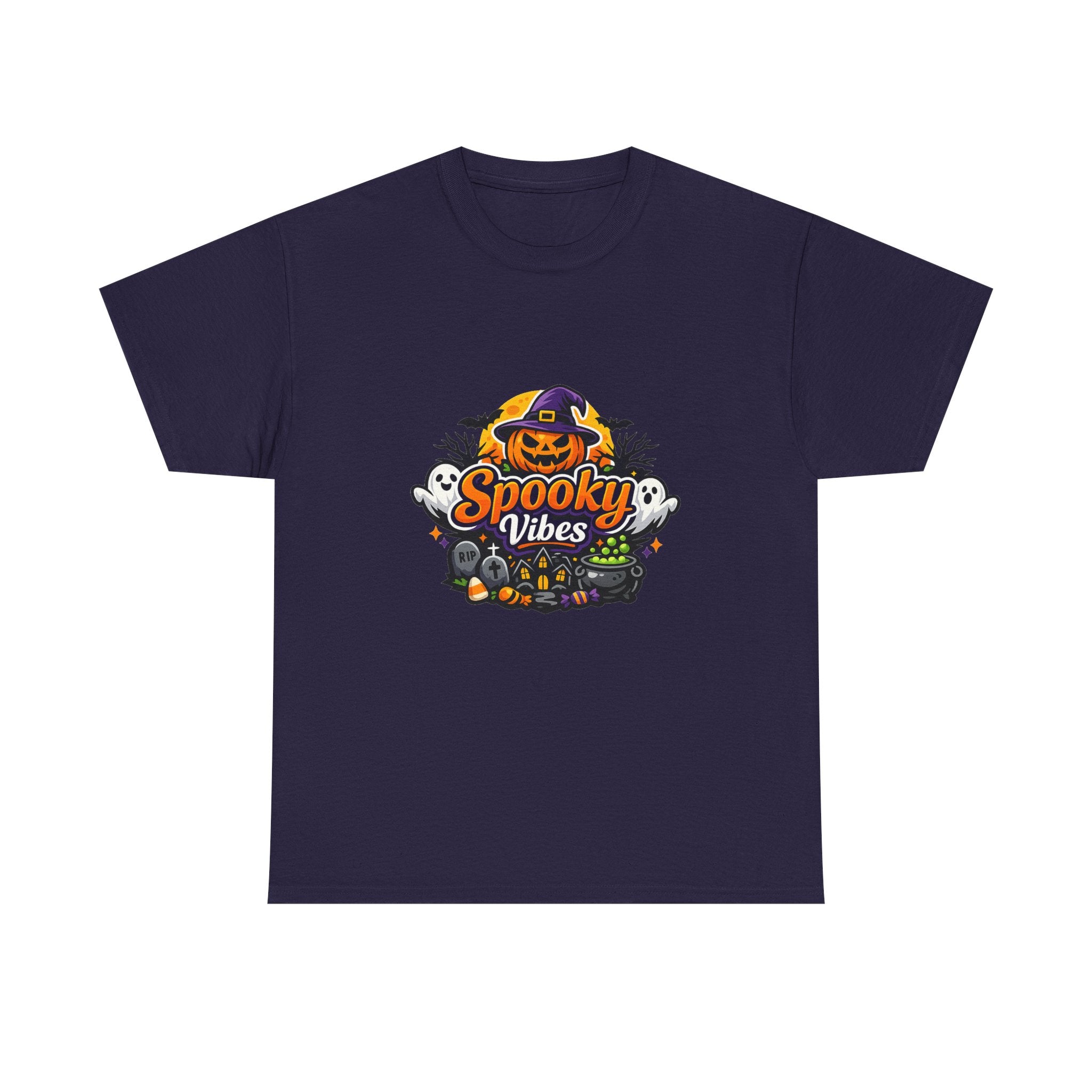 Halloween Shirt for Adults — Midnight Pumpkin Mandala Design Tee