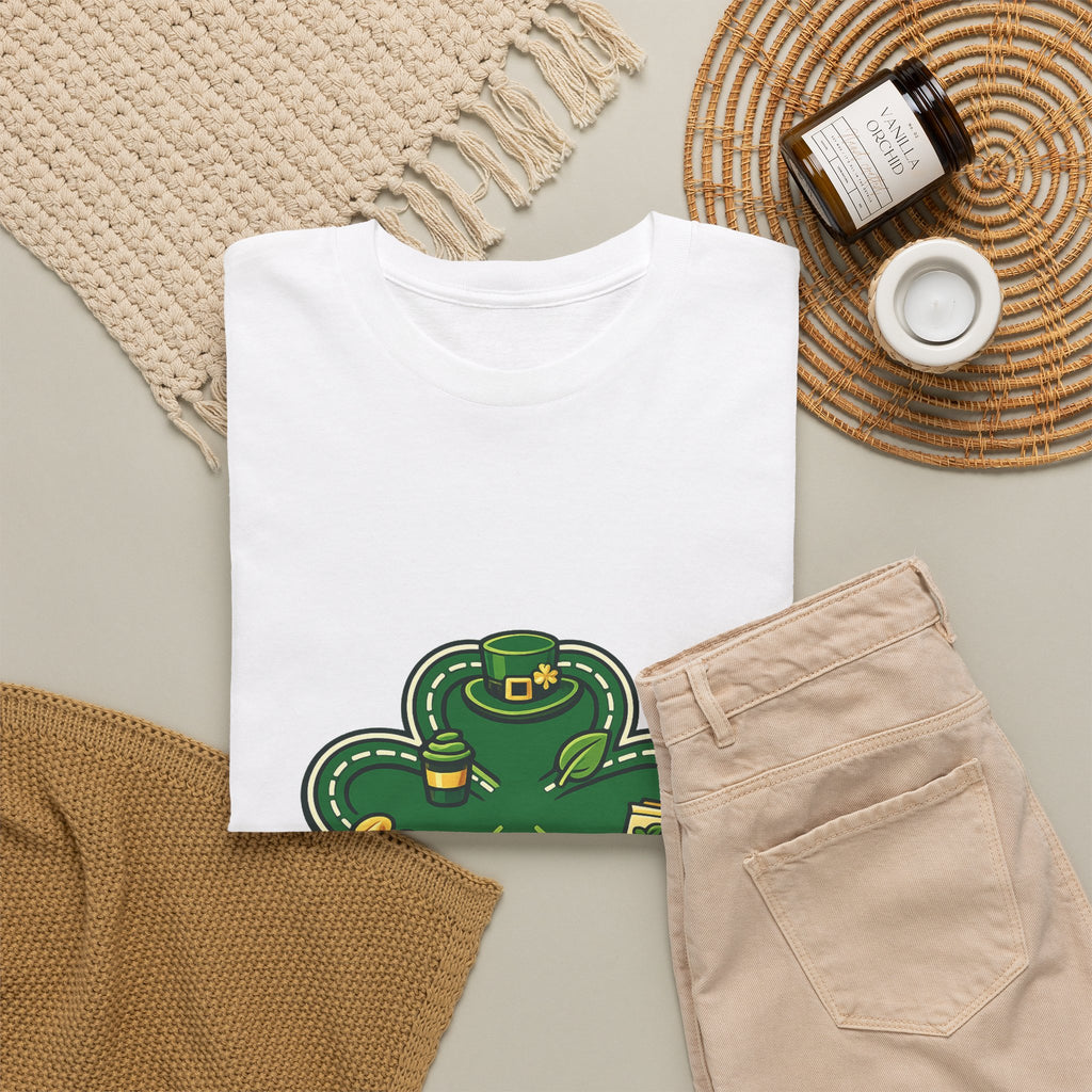St Patrick's Day Graphic Tee for Adults – Shamrock Design