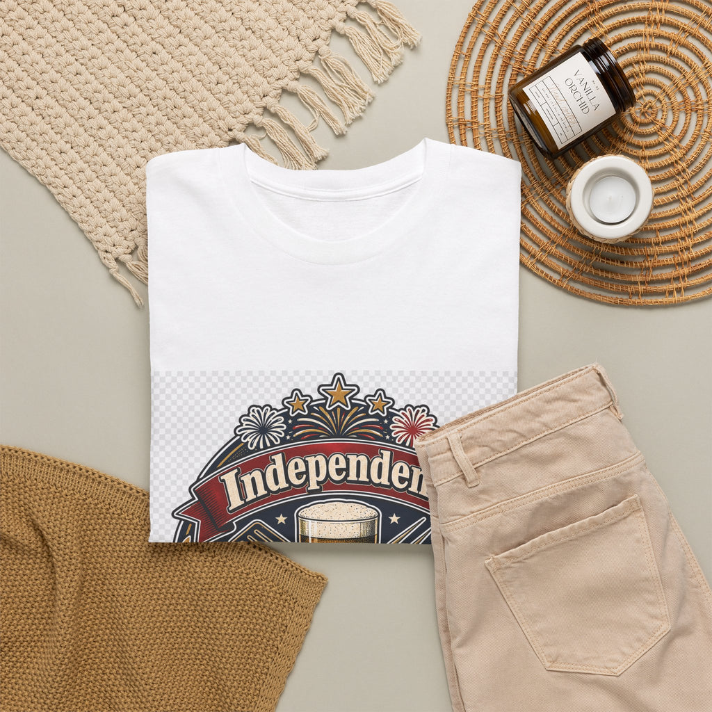 Independence Day Patriotic USA Flag Tee for Adults