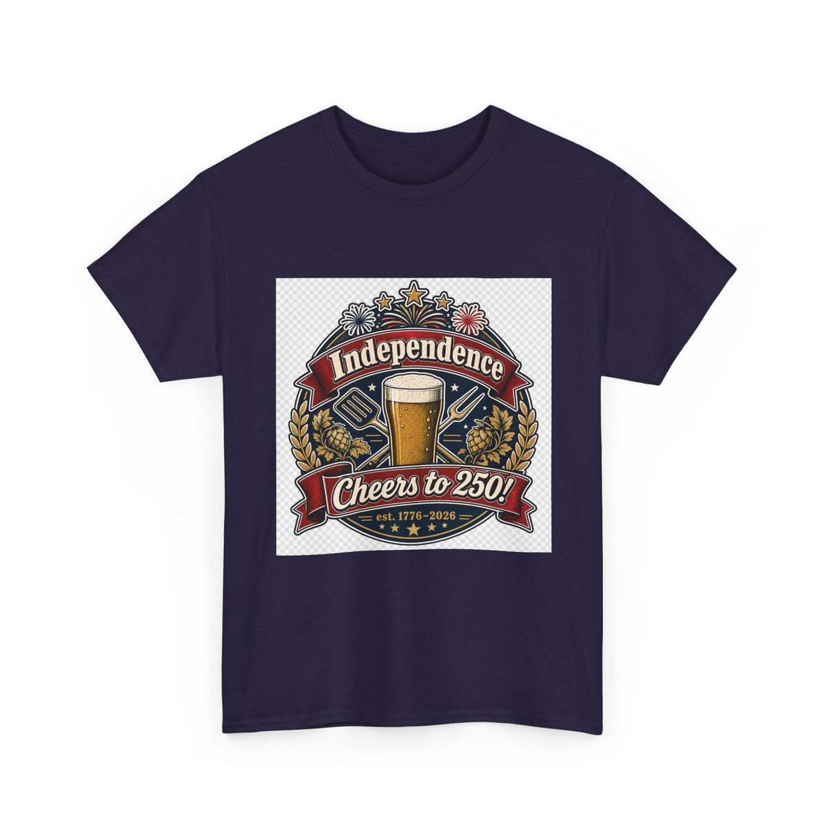 Independence Day Patriotic USA Flag Tee for Adults