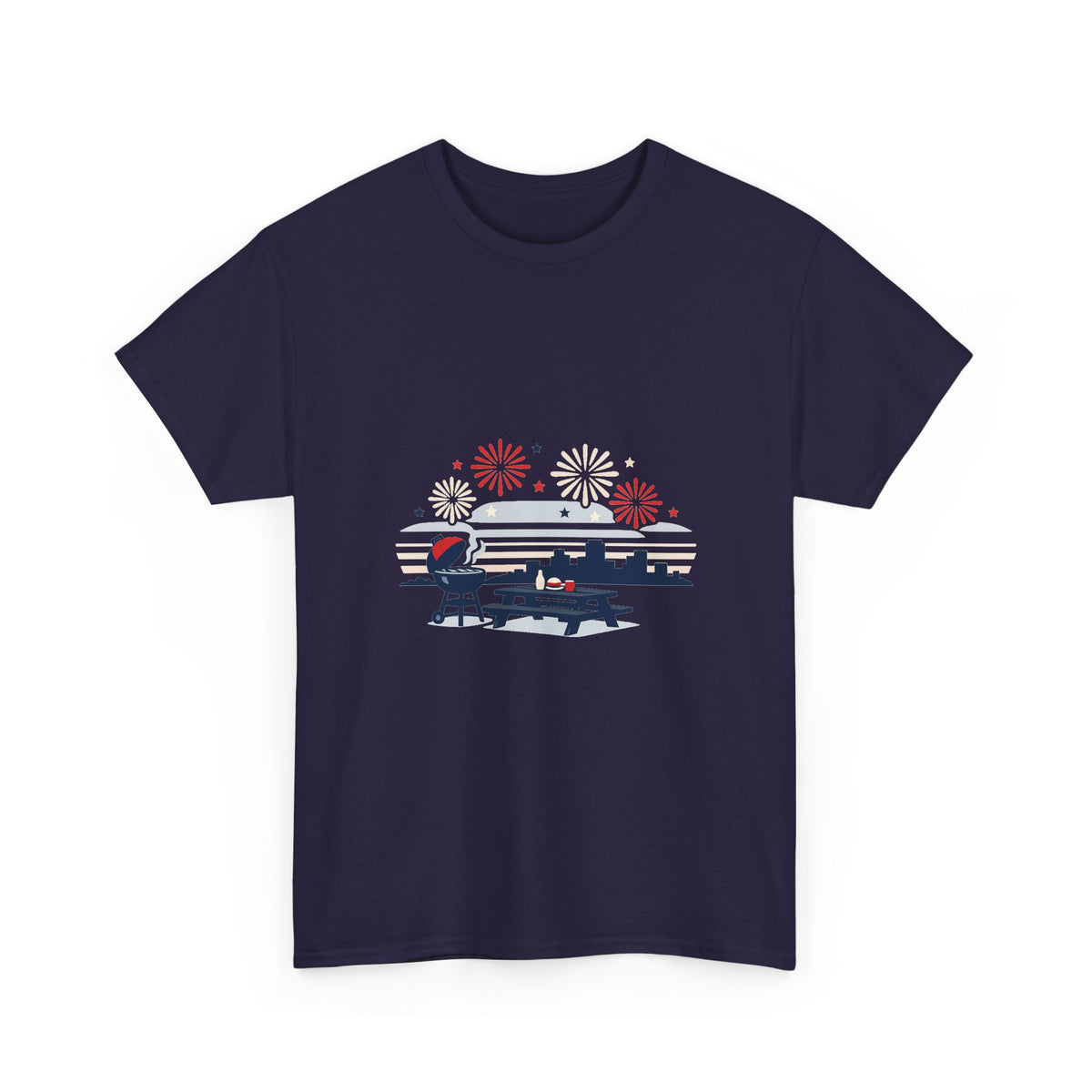 Independence Day T-Shirt for Patriotic Fun | Fireworks Flag Art