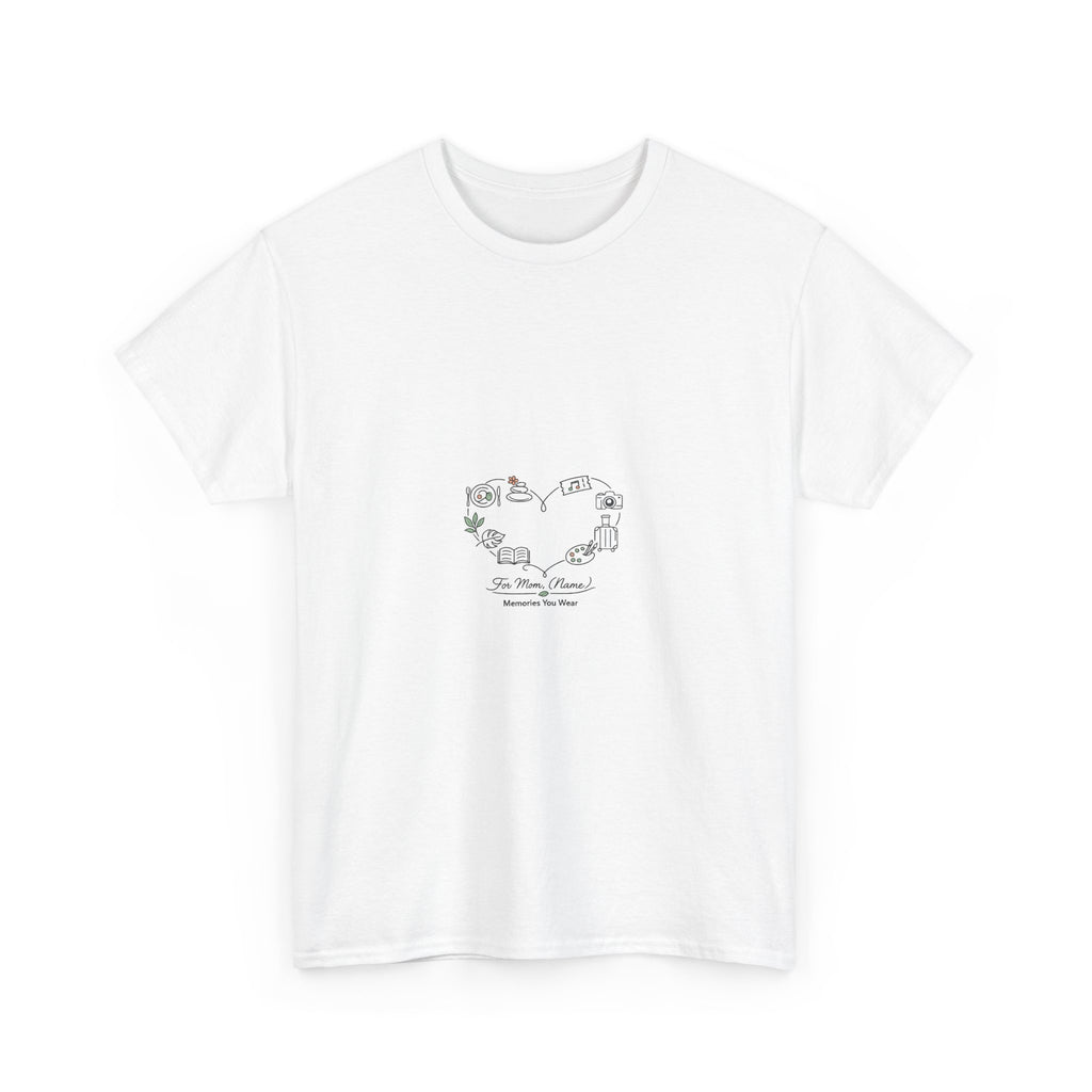 Mother's Day Graphic Tee for Moms - Floral Heart Design