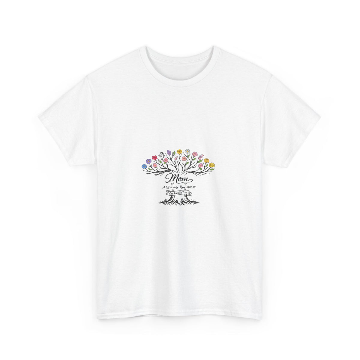 Mother's Day Shirt for Mom – Whimsical Floral Heart Design