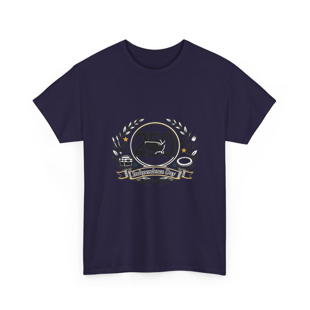 Independence Day Patriotic Tee featuring Fireworks & Flag Design