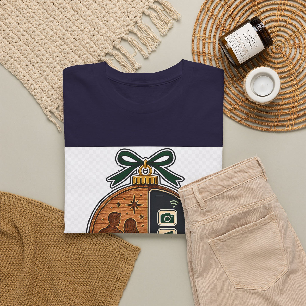 Christmas Day Graphic Tee — Cozy Winter Cabin Gift for Family