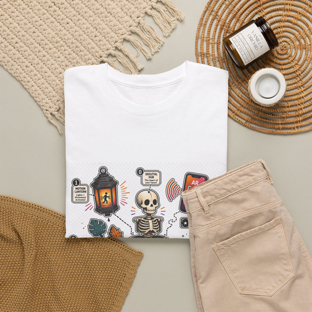 Halloween Skeleton Moon Shirt for Adults – Spooky Graphic Tee