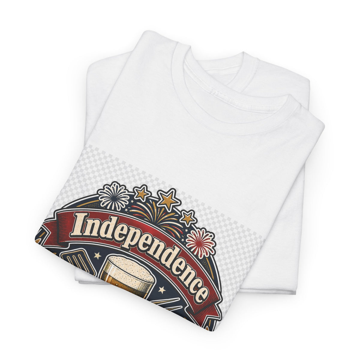 Independence Day Patriotic USA Flag Tee for Adults