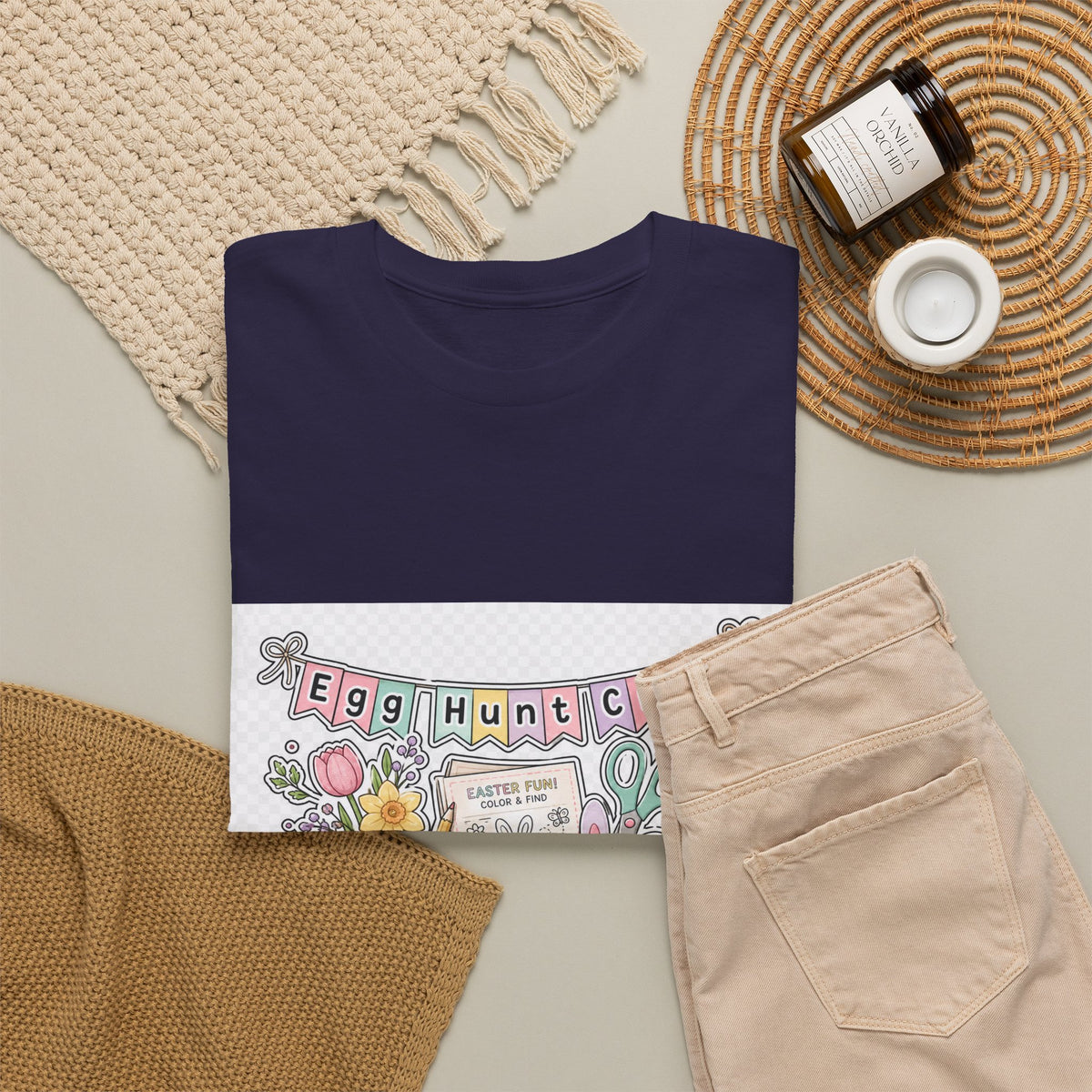 Easter Sunday Bunny Chalkboard Art Tee for Families