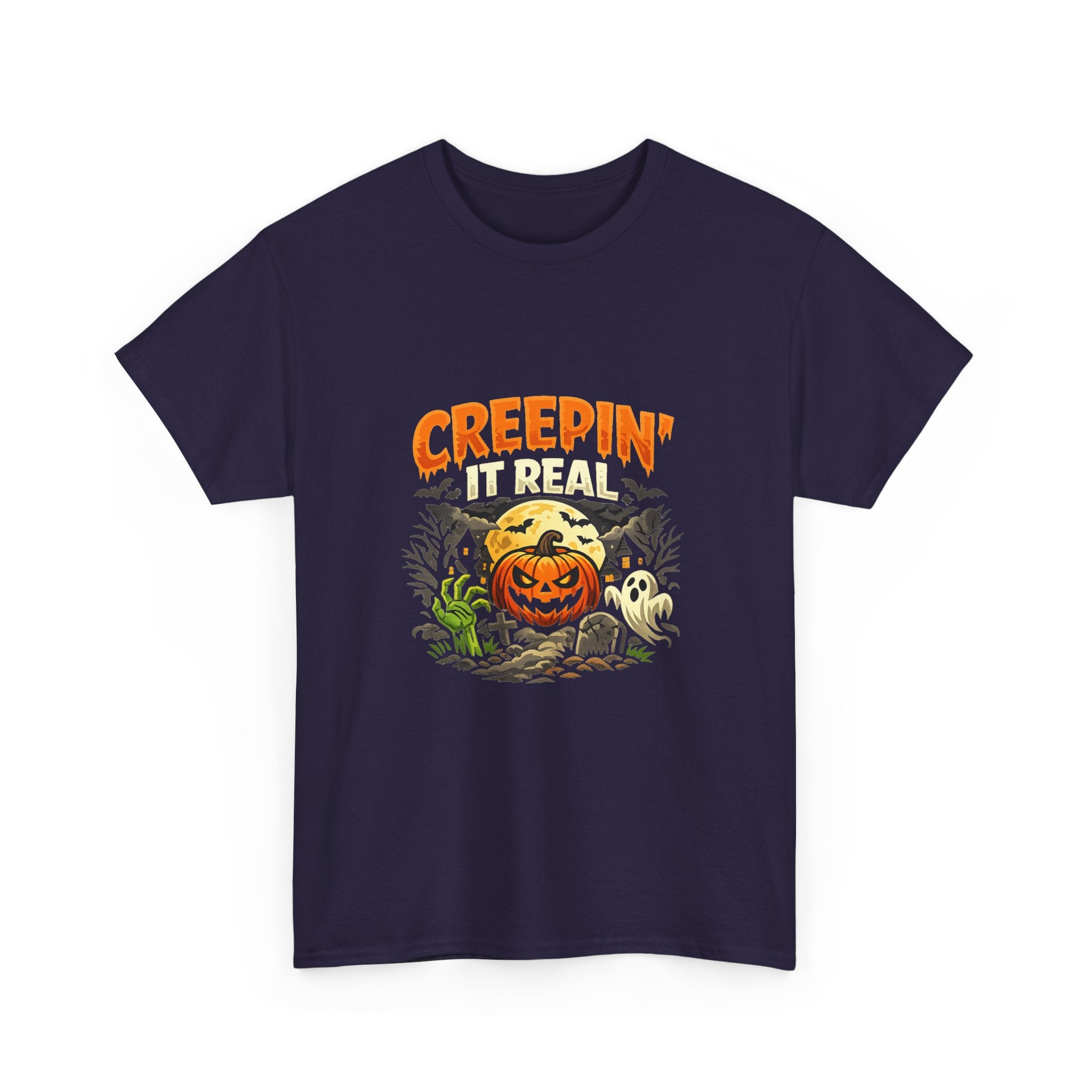 Halloween Shirt for Adults: Moonlit Halloween Night Scene Art Tee