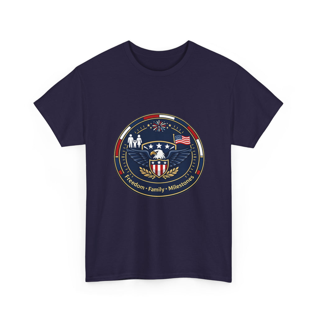Independence Day Tee for Patriotic Fans Firework Flag Design