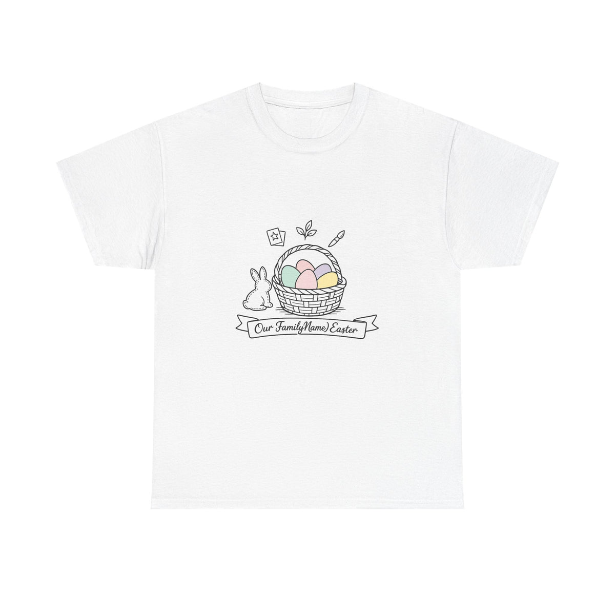 Easter Sunday Shirt for Adults — Minimalist Bunny & Eggs Design