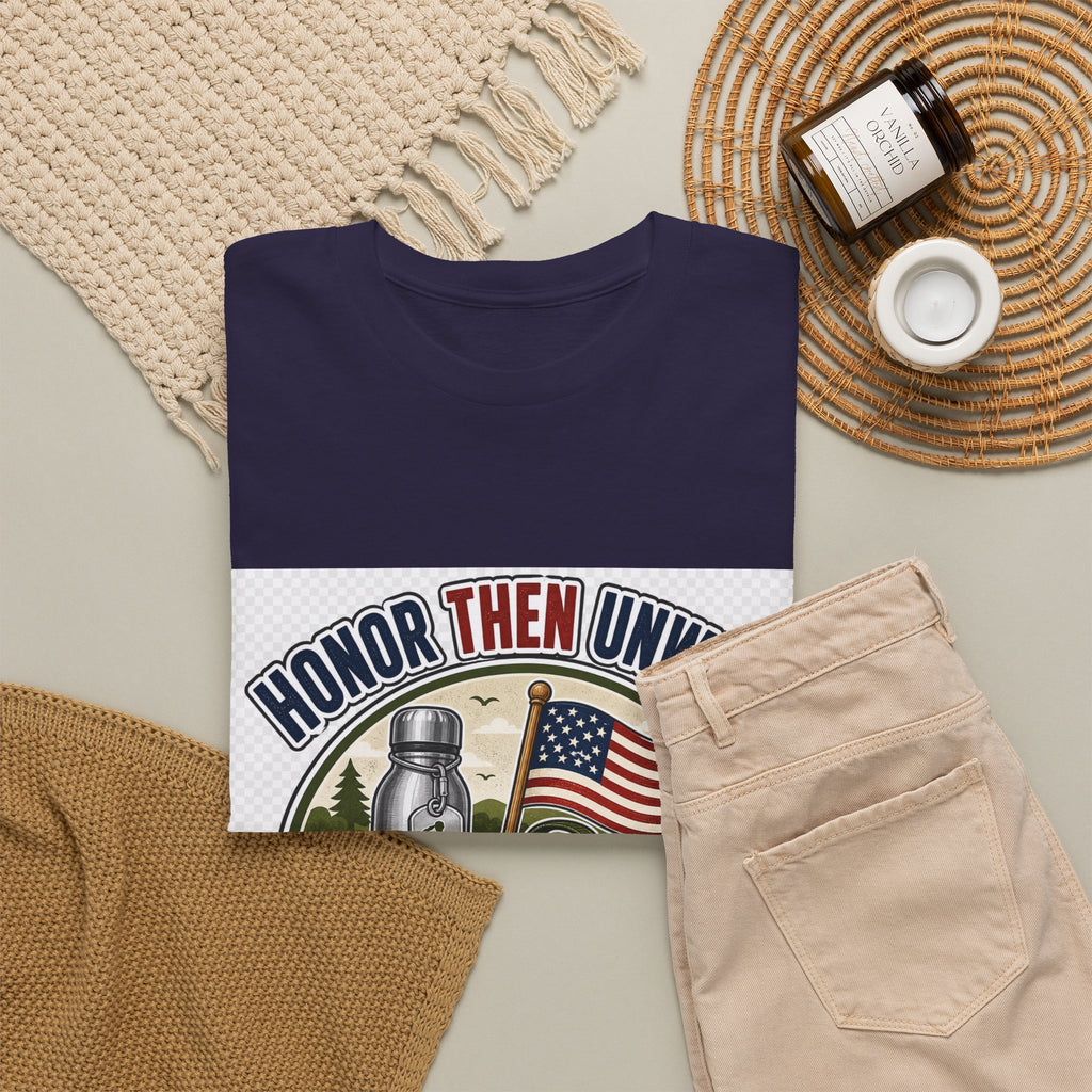 Memorial Day Patriotic Tee for Veterans & Families, Flag Art