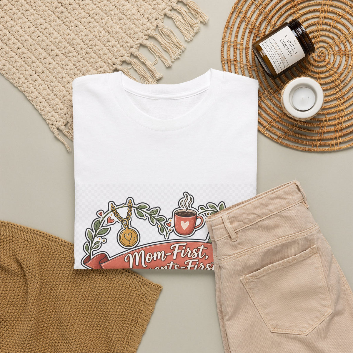 Mother's Day Floral Heart Tee — Perfect Mom Gift for Loving Moms