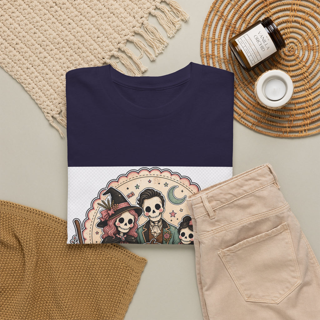 Halloween Pumpkin Skull Graphic Tee for Spooky Season