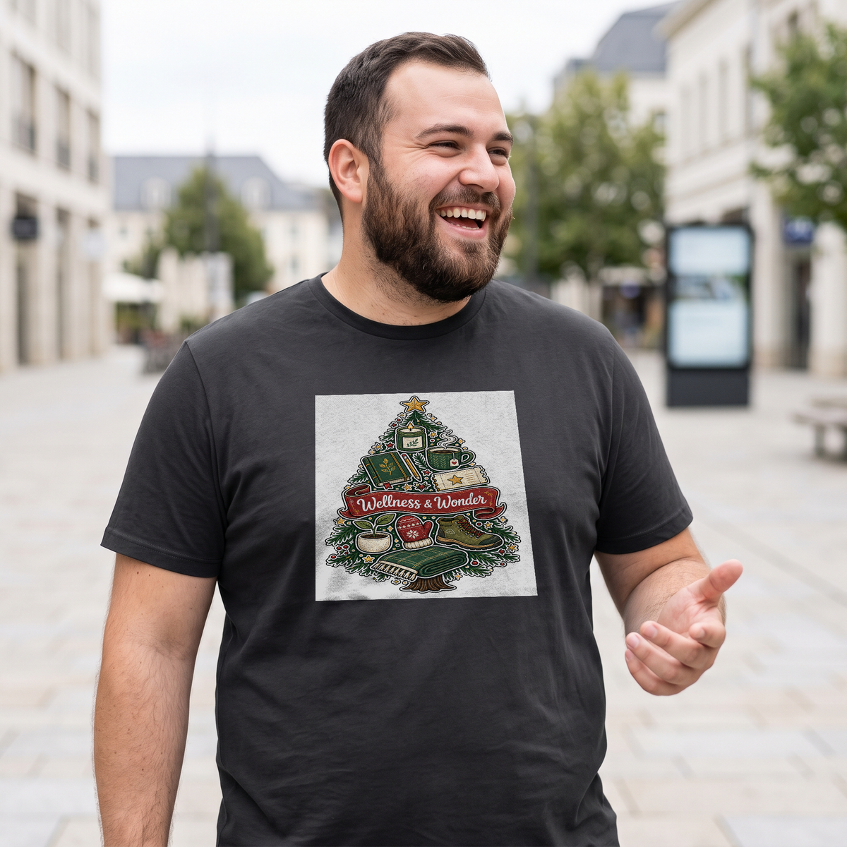 Christmas Day Retro Snow Globe Tee for Cozy Holiday Gifts - Lifestyle 5