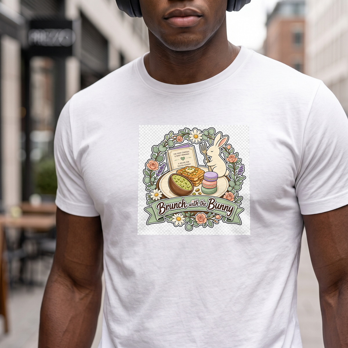 Easter Sunday Shirt for Family — Pastel Bunny Floral Tee - Lifestyle 8