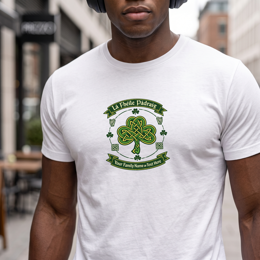 St. Patrick's Day Shirt for Him or Her - Shamrock Design Tee